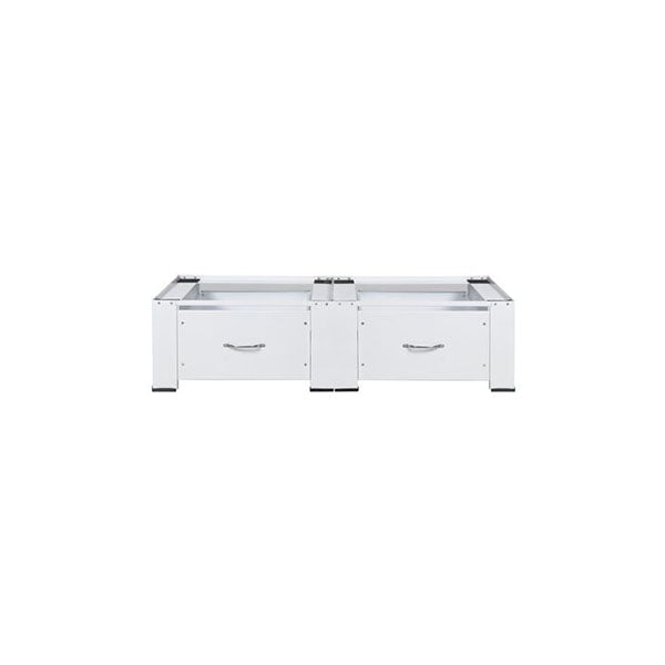 Double Washing And Drying Machine Pedestal With Drawers White