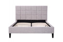 Linen Fabric Double Deluxe Bed Frame Beige