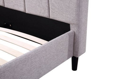 Linen Fabric Double Deluxe Bed Frame Beige