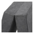 Double Size Folding Foam Mattress Velvet Dark Grey