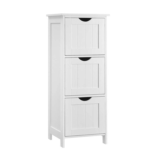 Floor Cabinet With 3 Drawers White