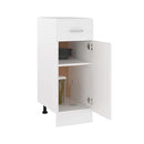 Drawer Bottom Cabinet White Chipboard