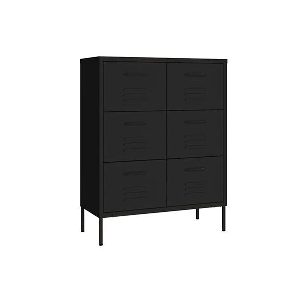 Drawer Cabinet Steel Black