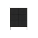 Drawer Cabinet Steel Black