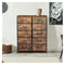 Storage Cabinet Tower Chest Drawers Dresser Tallboy Drawer Retro Brown