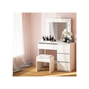 Dressing Table Led Makeup Mirror Stool Set 12 Bulbs Vanity Desk White