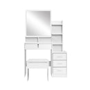 Dressing Table Mirror Stool Jewelry Cabinet Makeup Organizer Drawer