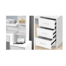 Dressing Table Mirror Stool Jewelry Cabinet Makeup Organizer Drawer
