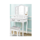 Dressing Table Stool Bedroom White Make Up Chair Fabric Furniture