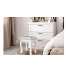 Dressing Table Stool Bedroom White Make Up Chair Fabric Furniture