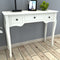 Dressing Console Table with Three Drawers - White