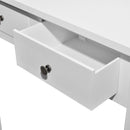 Dressing Console Table with Two Drawers - White