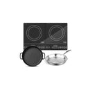 Dual Burners Cooktop Cast Iron Fry Pan Skillet And Induction Fry Pan