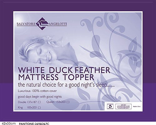 Mattress Topper - 100% Duck Feather