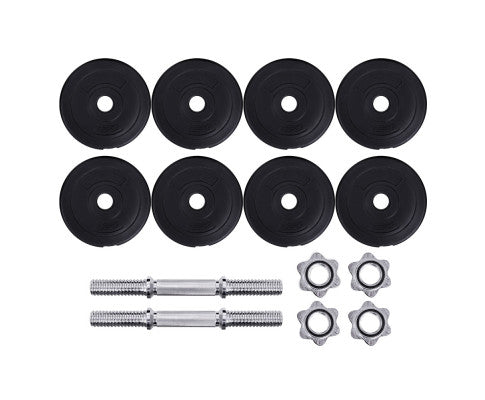 Dumbbell Set Weight Training Plates Home Gym Fitness Exercise 20Kg