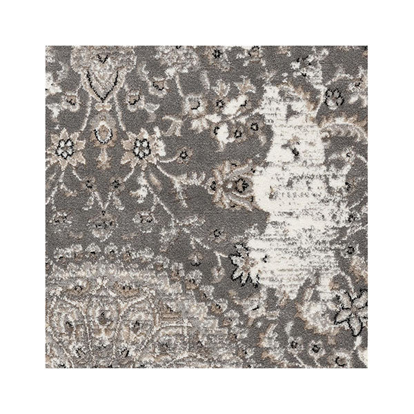 Dynasty Grey Hallway Runner Machine Knotted Rug