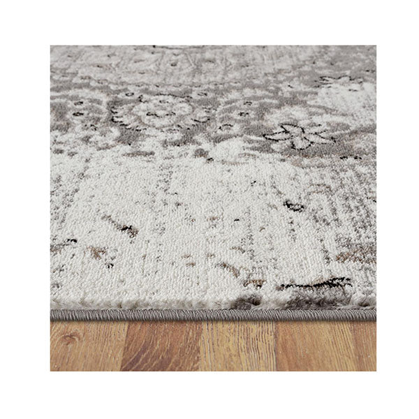Dynasty Grey Hallway Runner Machine Knotted Rug