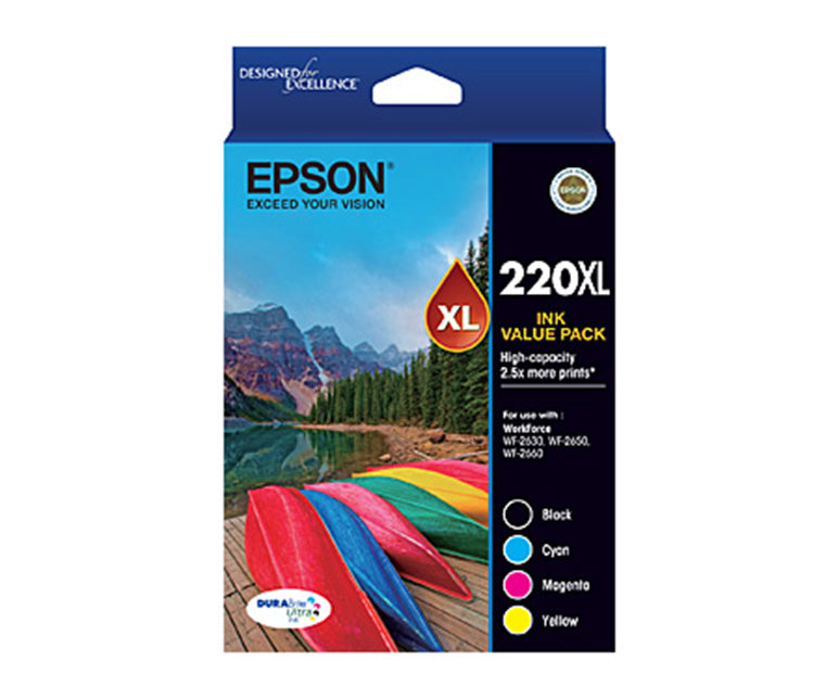 Epson High Capacity 220XL 4 Ink Value Pack