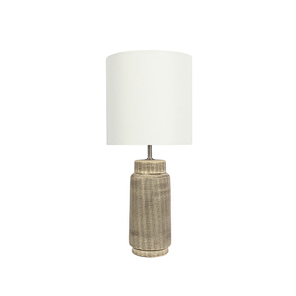 Ceramic Table Lamp  Complete E27 Beige