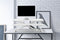Ergolux Pro Height Adjustable Sit Stand Desk Riser (Medium, White)