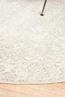 Evoke Round Shine Silver Transitional Rug