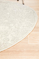 Evoke Round Shine Silver Transitional Rug