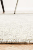 Evoke Round Shine Silver Transitional Rug