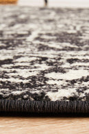 Evoke Round Scape Charcoal Transitional Rug