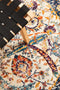 Evoke Round Peacock Ivory Transitional Rug