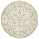 Evoke Round Winter White Transitional Rug