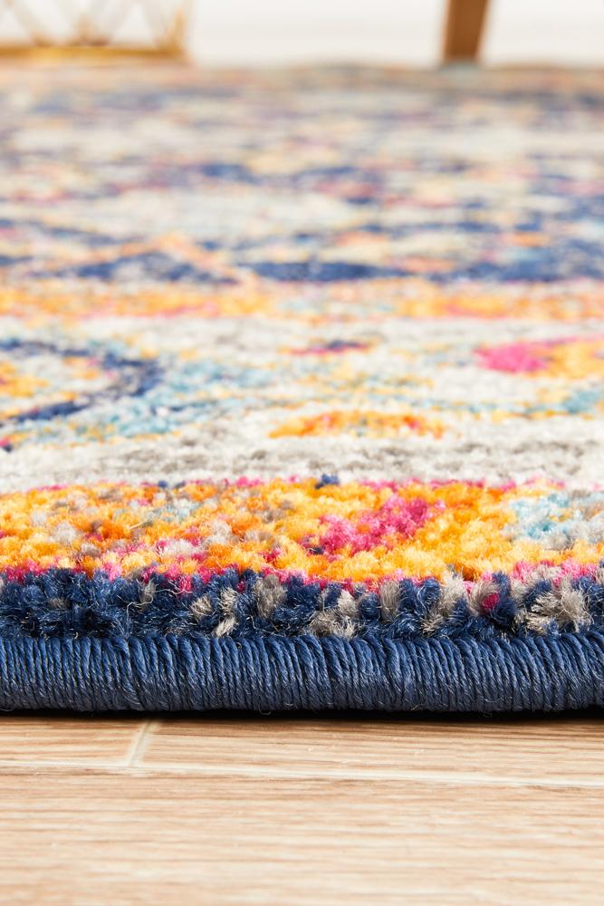 Evoke Round Splash Multi Transitional Rug