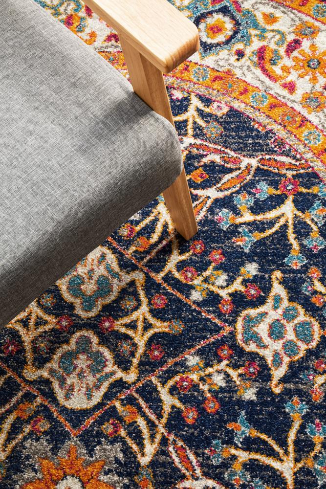 Evoke Round Splash Multi Transitional Rug