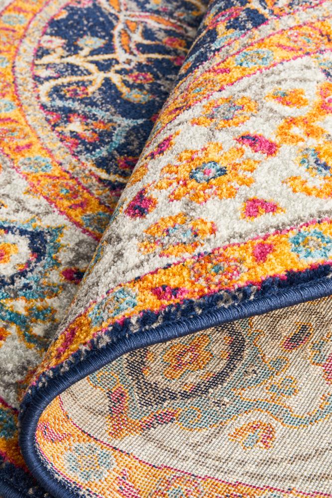 Evoke Round Splash Multi Transitional Rug