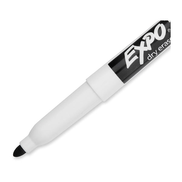 Expo Whiteboard Marker Bullet Tip Black Box Of 12