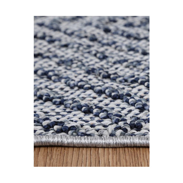 Efate Center Grey Geometric Flatweave Rug