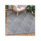 Efate Center Grey Geometric Flatweave Rug
