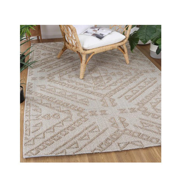 Efate Diack Beige Traditional Flatweave Rug
