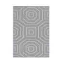 Efate Flower Grey Geometric Flatweave Rug