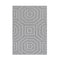 Efate Flower Grey Geometric Flatweave Rug