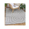 Efate Flower Grey Geometric Flatweave Rug