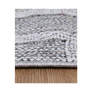 Efate Folk Grey Geometric Flatweave Rug