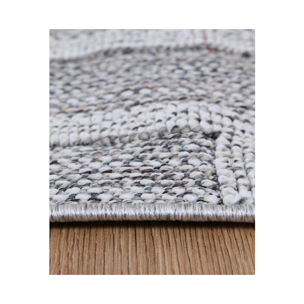Efate Folk Grey Geometric Flatweave Rug