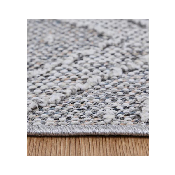 Efate Honiara Grey Geometric Flatweave Rug