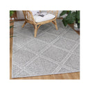 Efate Honiara Grey Geometric Flatweave Rug