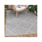 Efate Honiara Grey Geometric Flatweave Rug