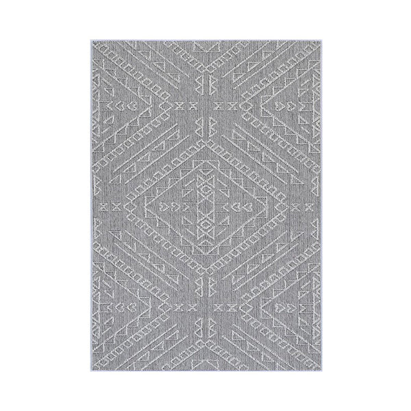 Efate Island Grey Traditional Flatweave Rug
