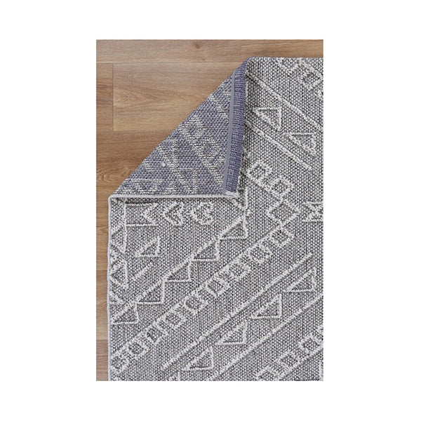 Efate Island Grey Traditional Flatweave Rug