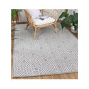 Efate Mountain Grey Geometric Flatweave Rug