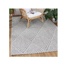 Efate Oceania Grey Geometric Flatweave Rug