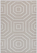 Efate Poroderma Beige Geometric Flatweave Rug